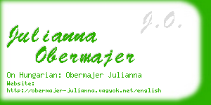 julianna obermajer business card